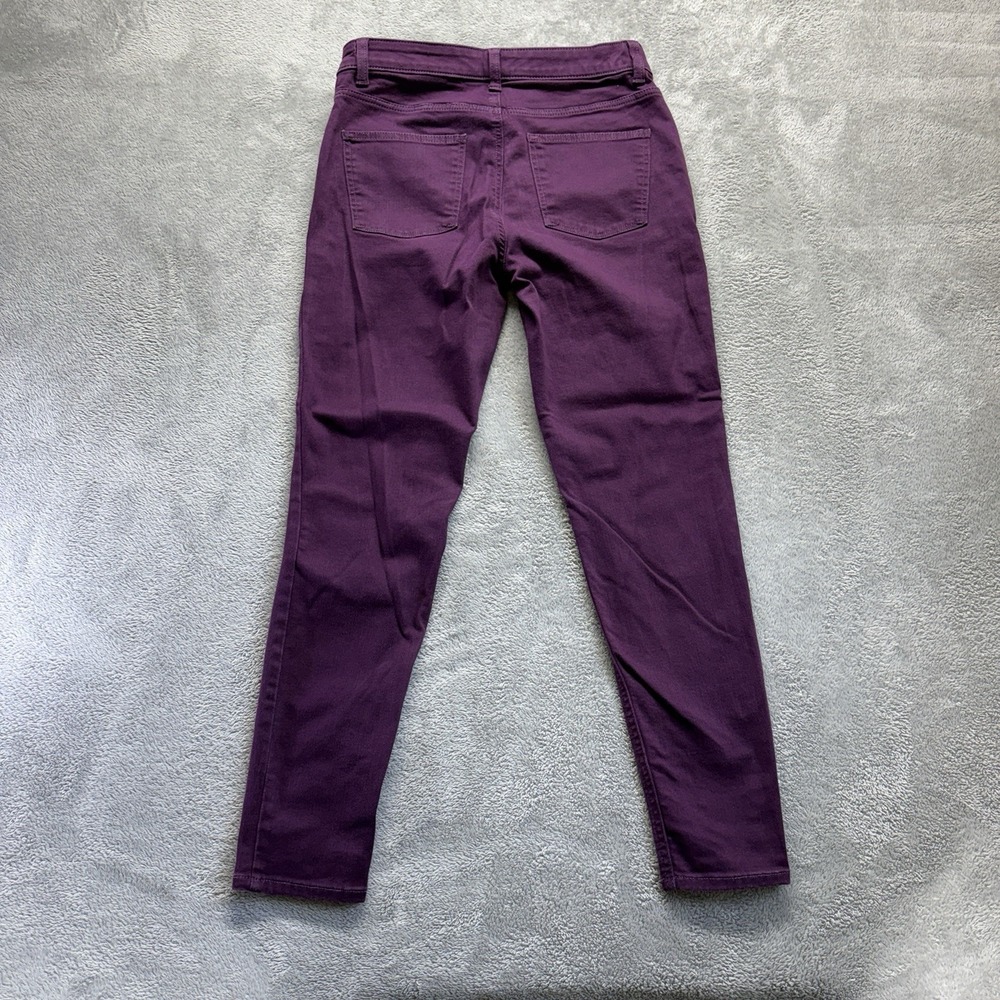 Talbots Jeans Womens 8 Purple Jeggings Mid Rise Simply Flattering Denim - Picture 2 of 12